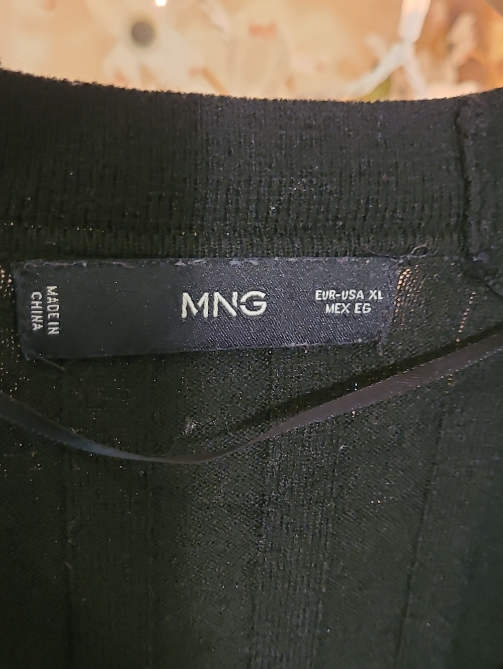 Black Ribbed Lightweight Sweater/Knit Top - Picture 5 of 5